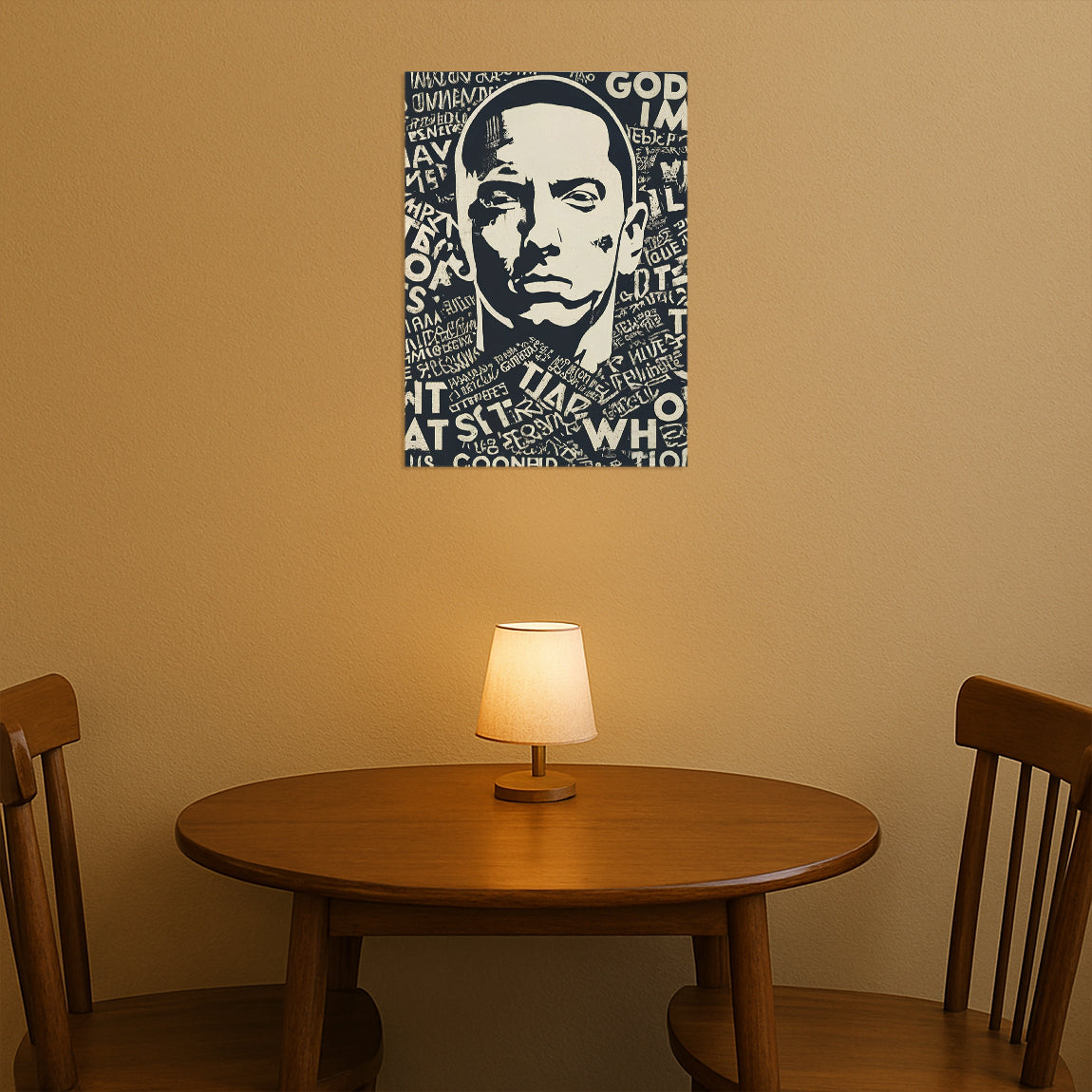 Eminem Typography Face Art Poster