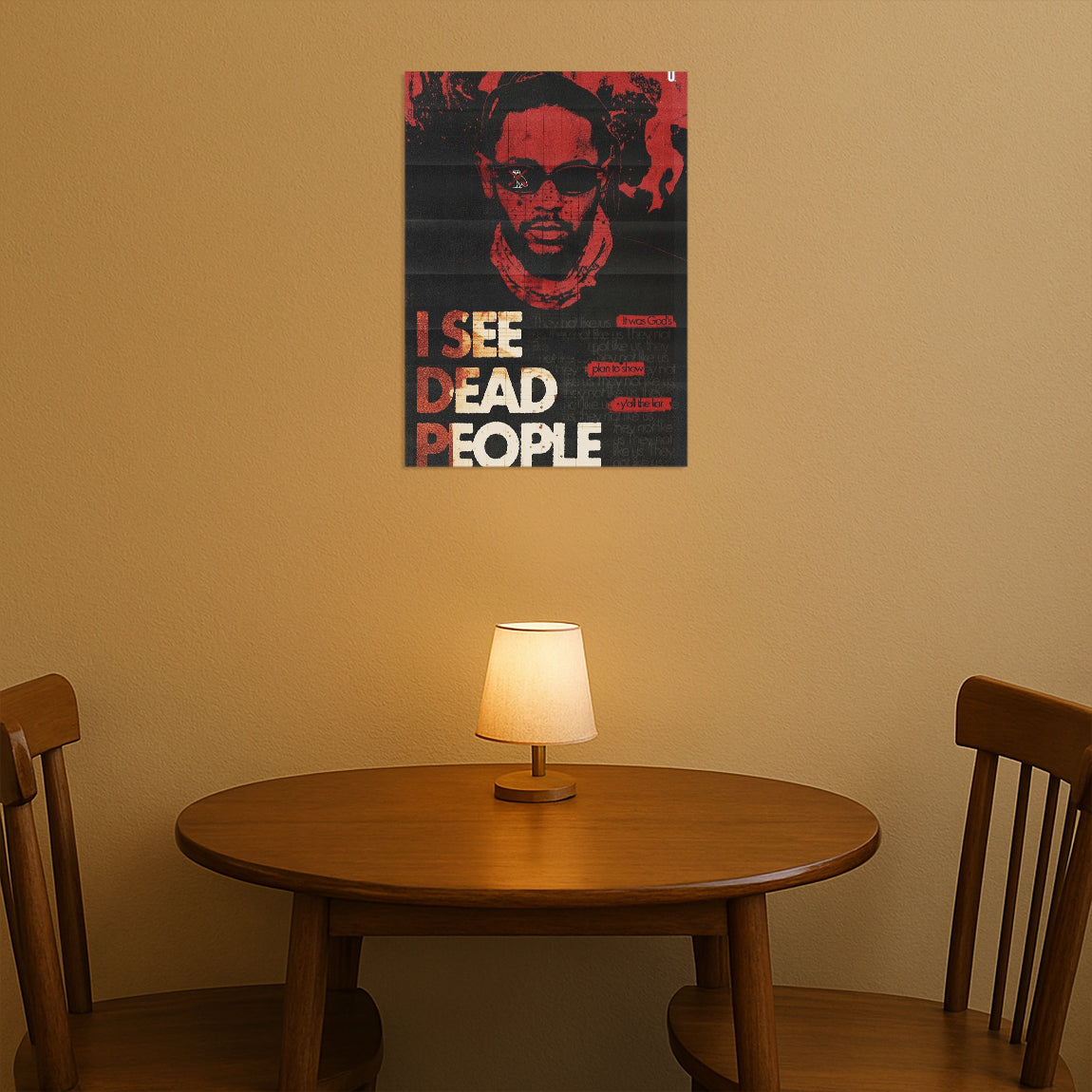 I See Dead People Red Black Poster