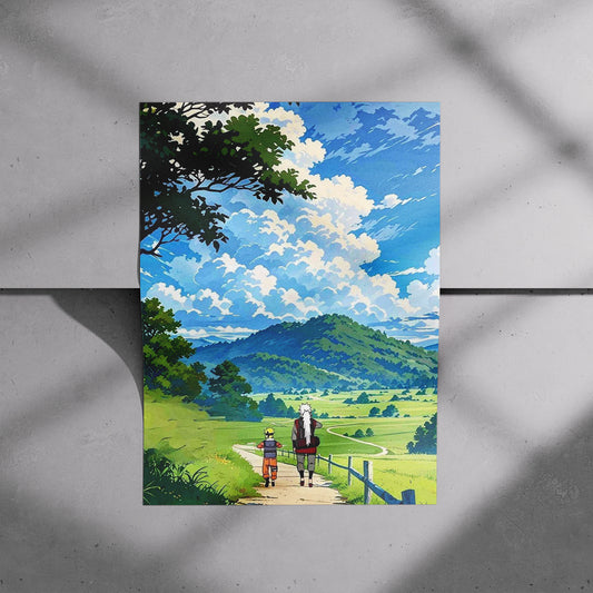 Naruto and Jiraiya Journey Poster