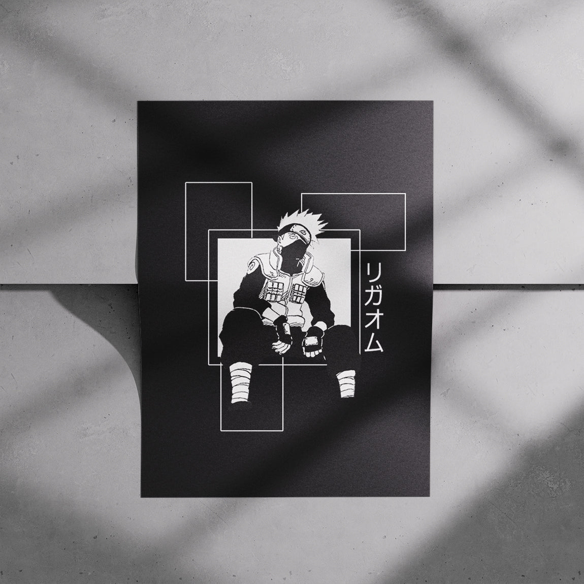 Kakashi Hatake Minimal Monochrome Poster
