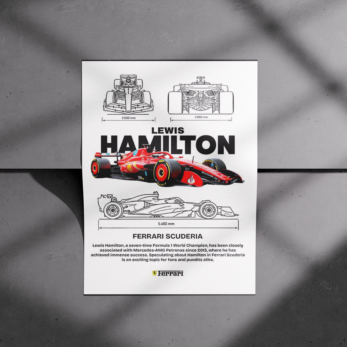 Lewis Hamilton Ferrari Concept Poster