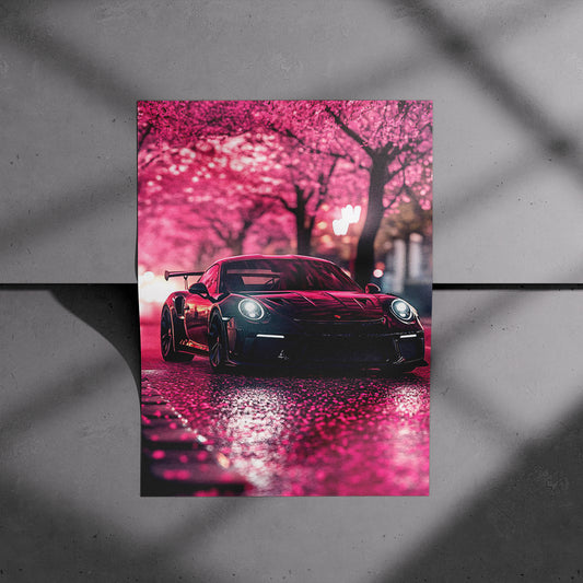 Sakura Nights Porsche 911 GT3 RS Poster