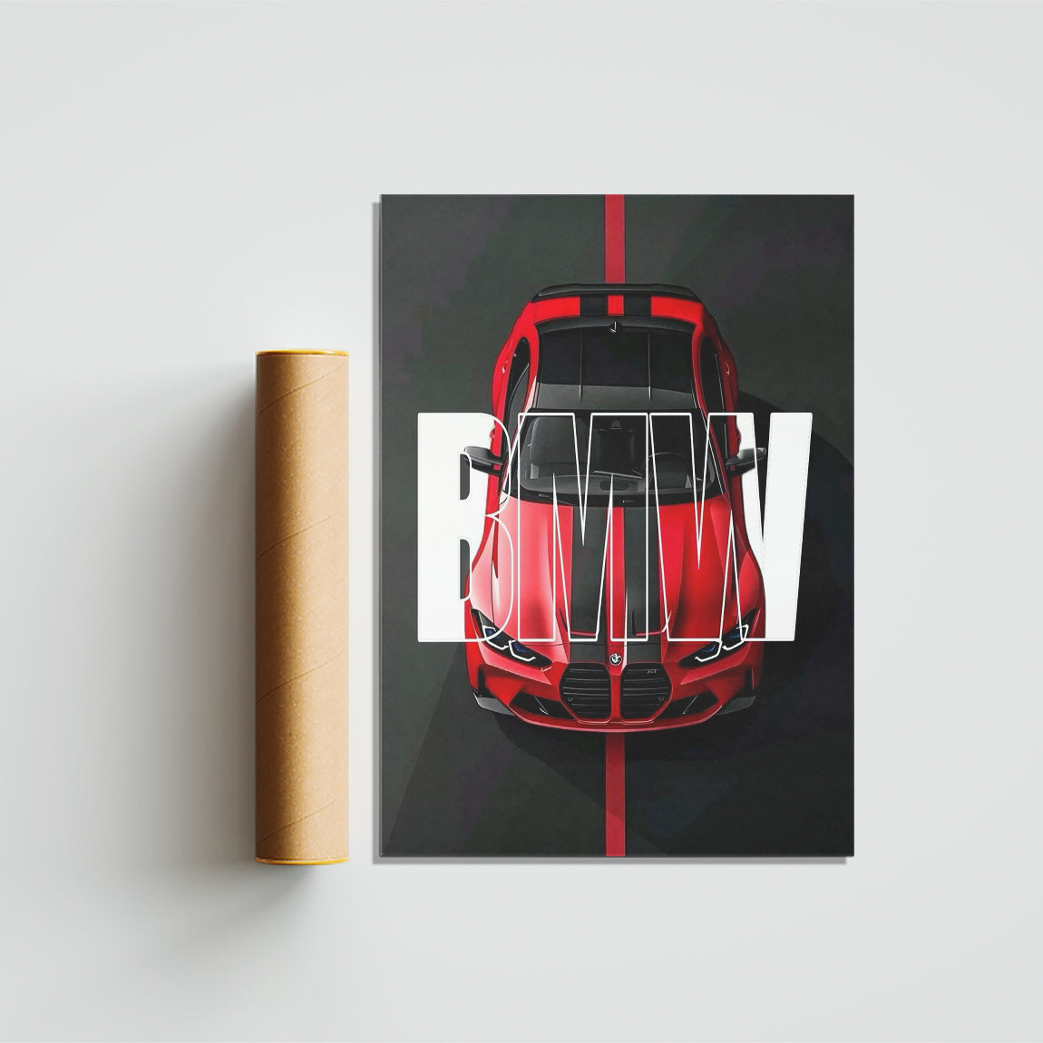 BMW Top-Down Sports Car Poster