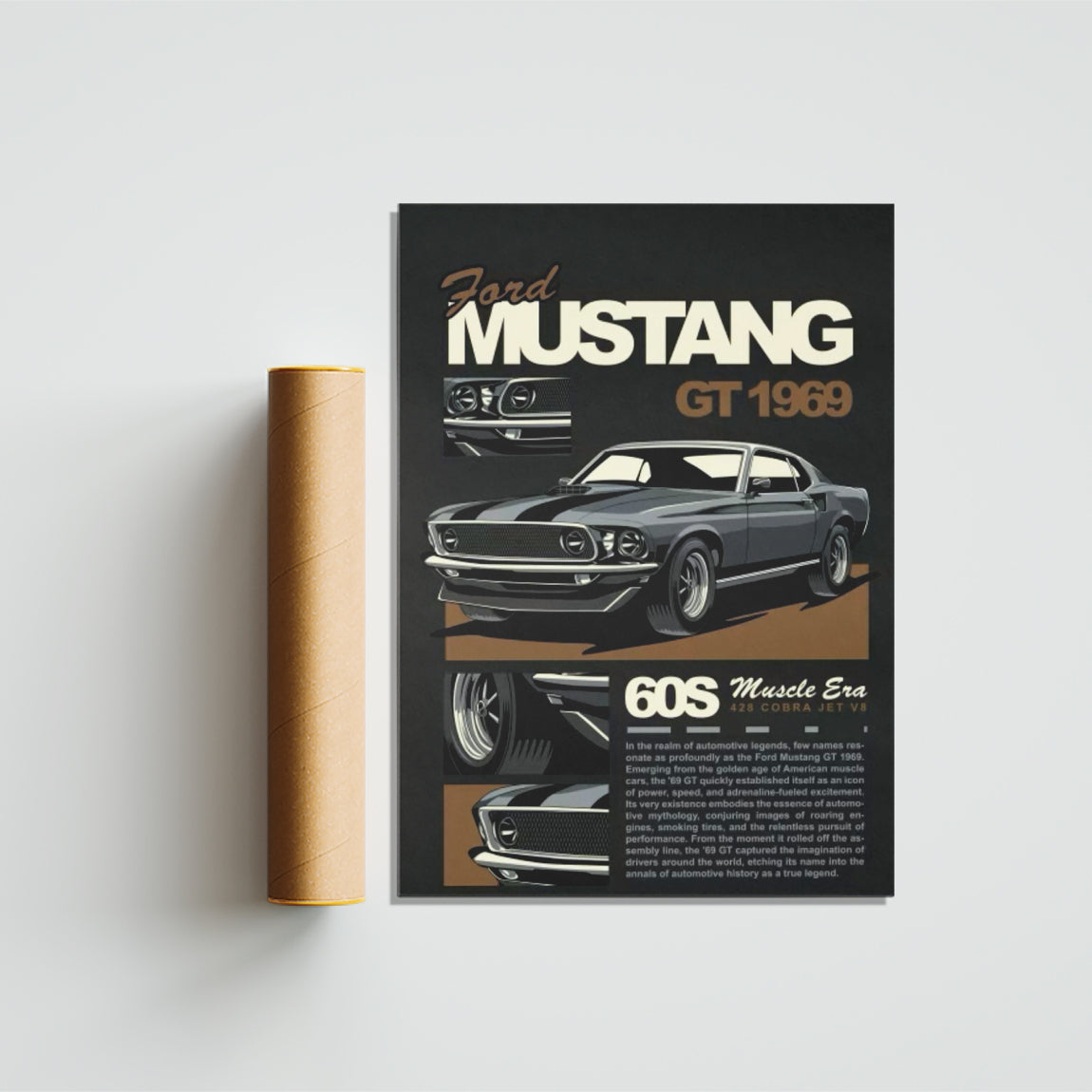 Ford Mustang GT 1969 Poster