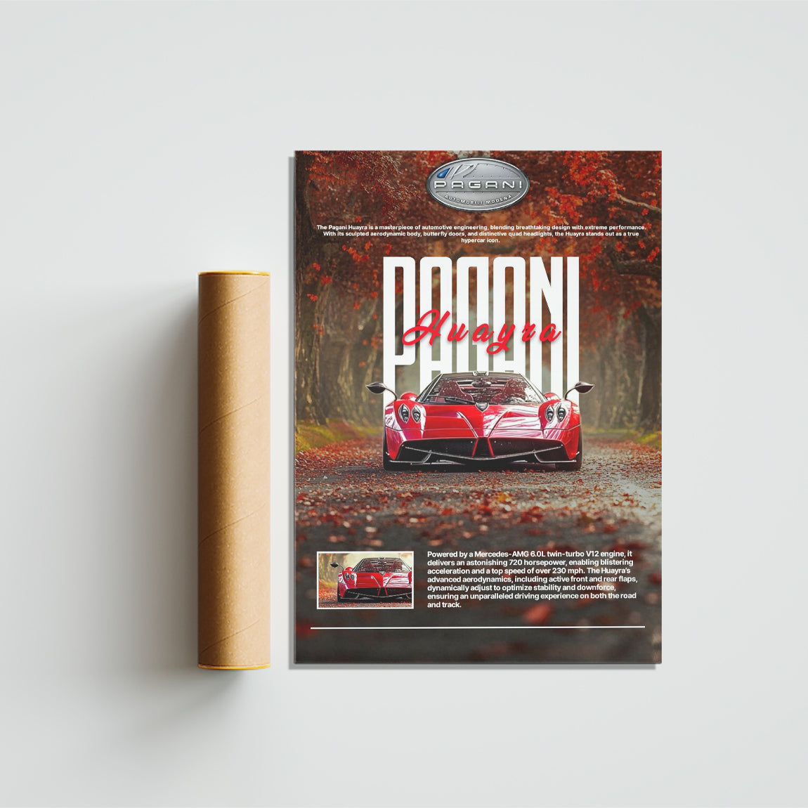 Pagani Huayra Autumn Poster
