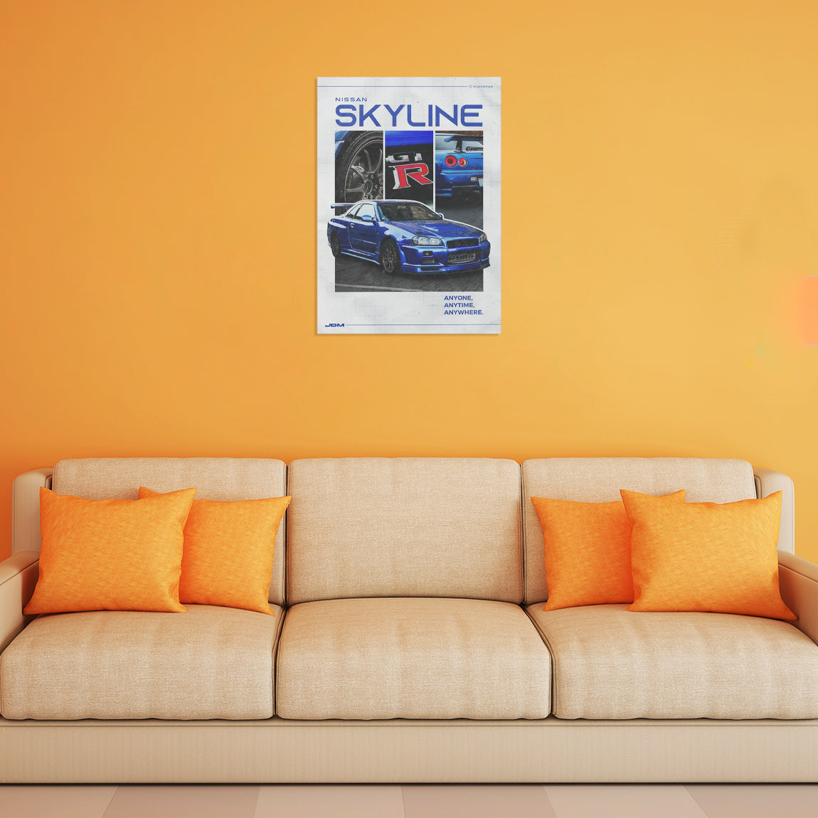 Nissan Skyline GTR Blue Poster