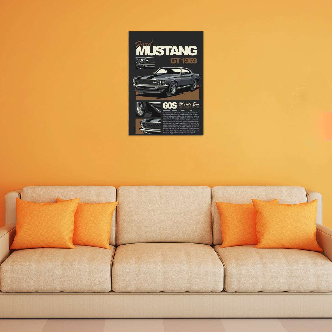 Ford Mustang GT 1969 Poster