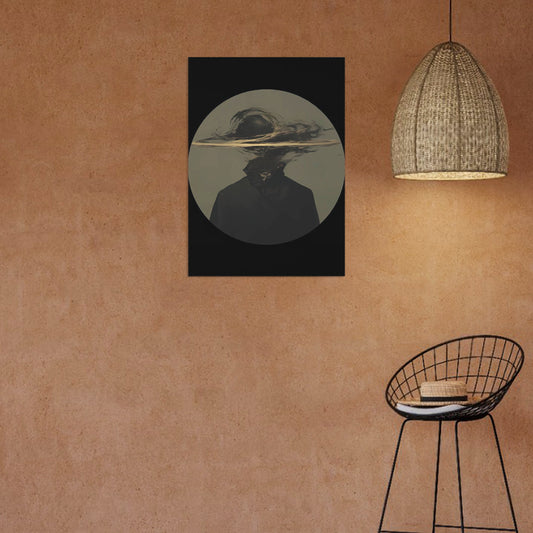 Abstract Wanderer Golden Horizon Poster