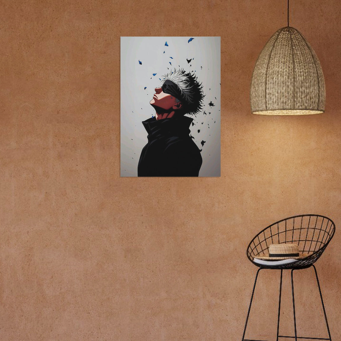 Blindfolded Sorcerer in Blue Shards Poster