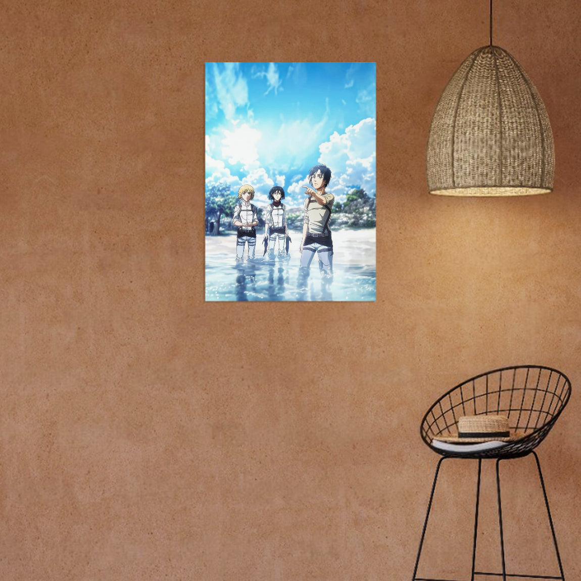 Beach Scene Attack on Titan Poster