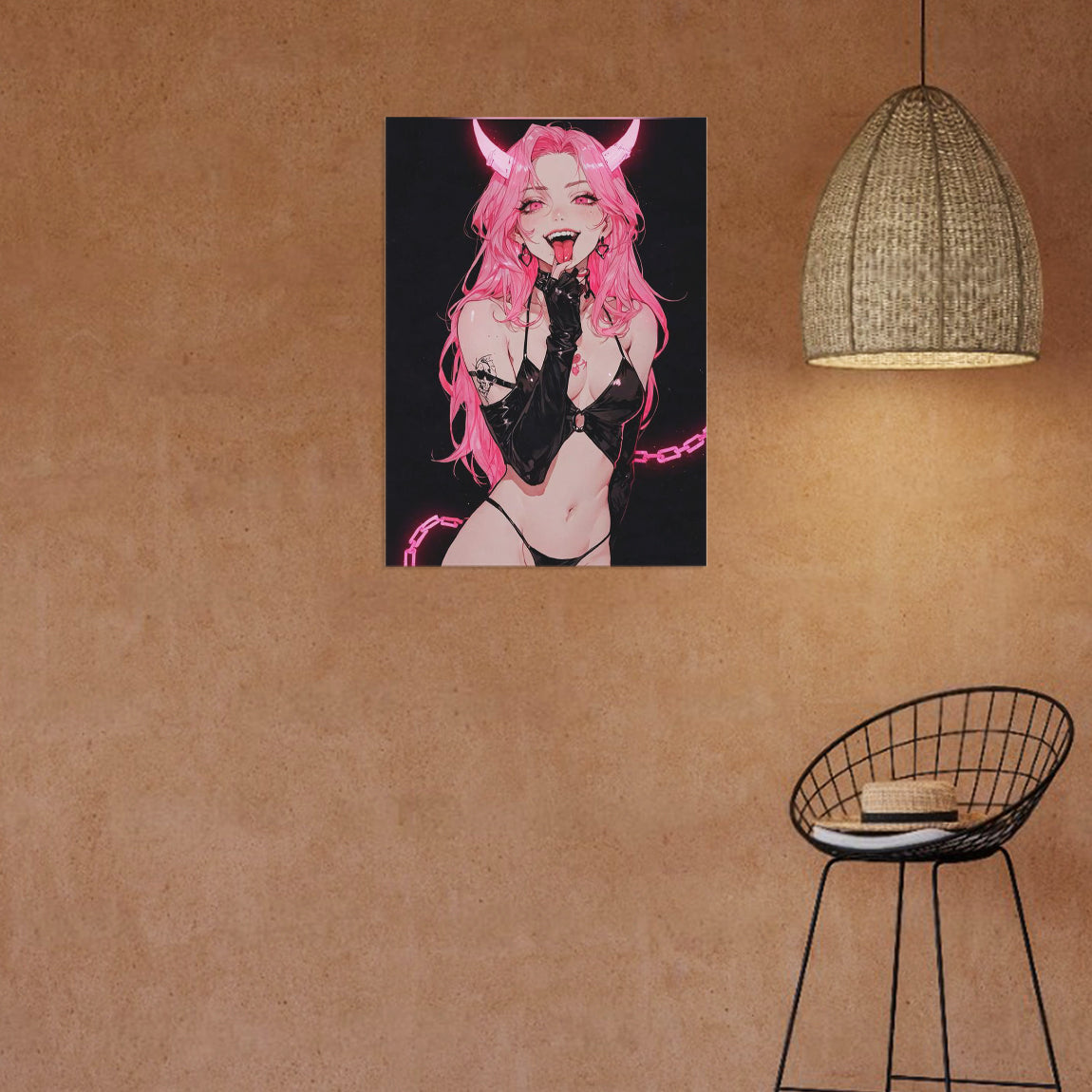 Pink Devil Girl Poster