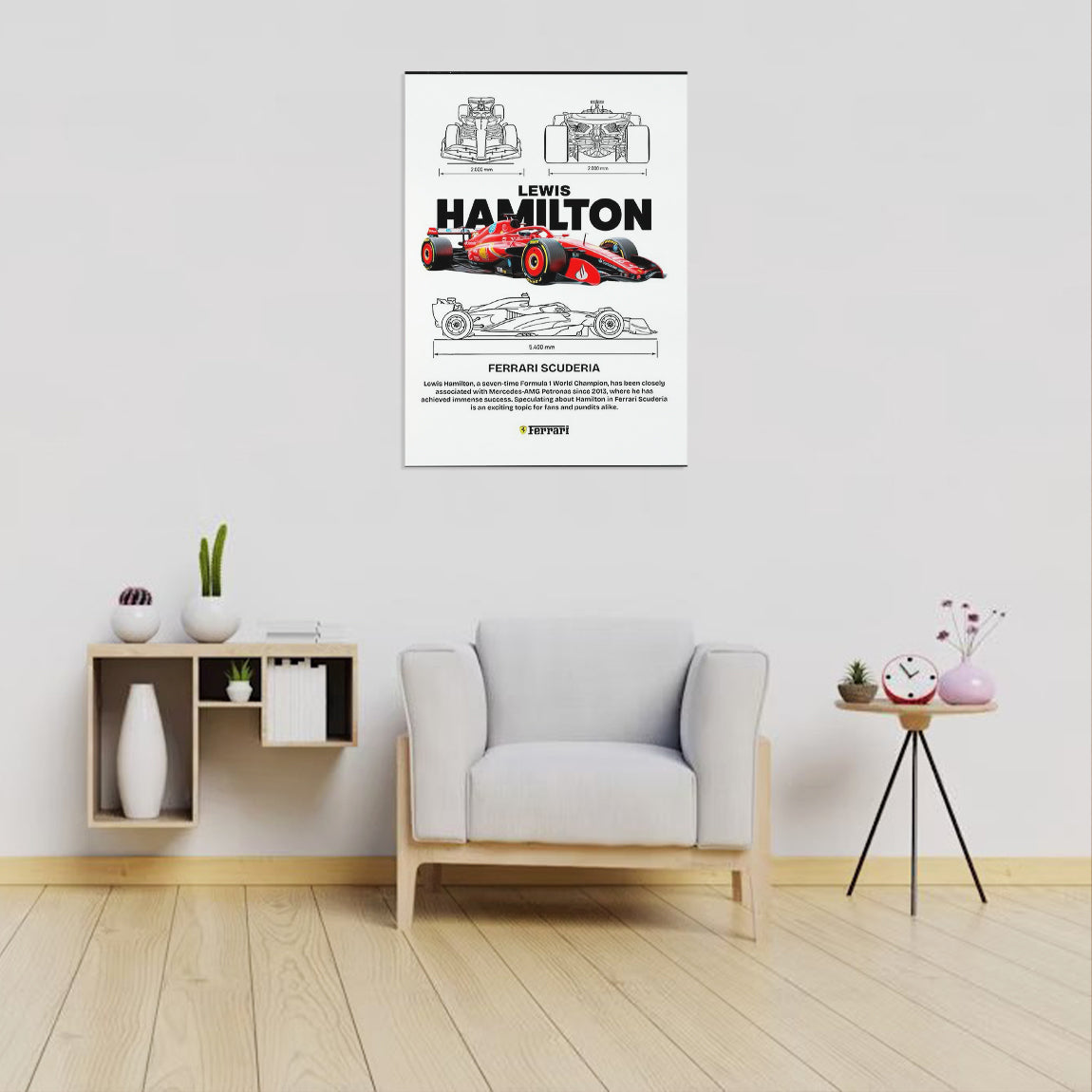 Lewis Hamilton Ferrari Concept Poster